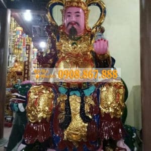Tượng Hộ Pháp Khuyến Thiện và Trừng Ác Gỗ Mít Sơn Son Thếp Vàng Tượng Hộ Pháp Khuyến Thiện và Trừng Ác Gỗ Mít Sơn Son Thếp Vàng