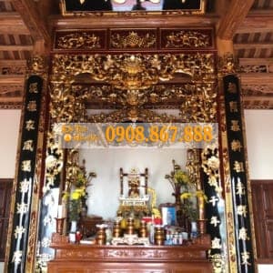 Hoàn thiện nội thất phòng thờ nhà chú Cảnh