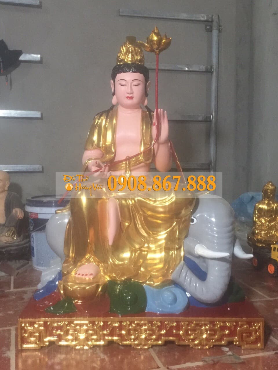 Tượng văn thù và phổ hiền bồ tát 03 Tượng văn thù và phổ hiền bồ tát 03