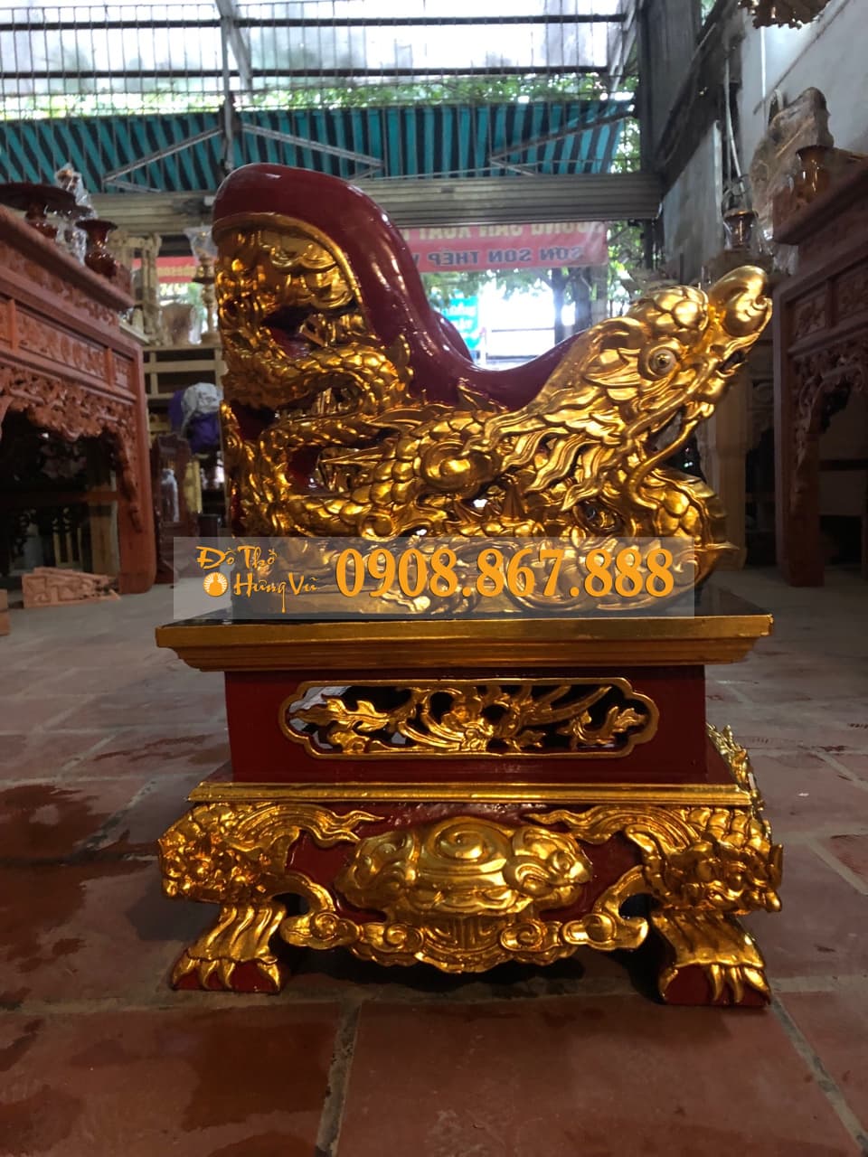 Ngai Thờ Sơn Son Thếp Vàng NT-0124 Ngai Thờ Sơn Son Thếp Vàng NT-0124