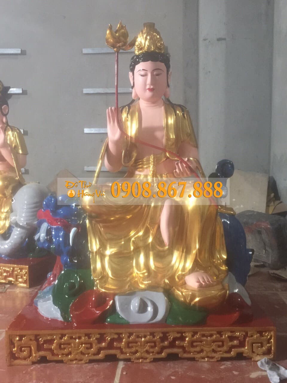 Tượng văn thù và phổ hiền bồ tát 03 Tượng văn thù và phổ hiền bồ tát 03