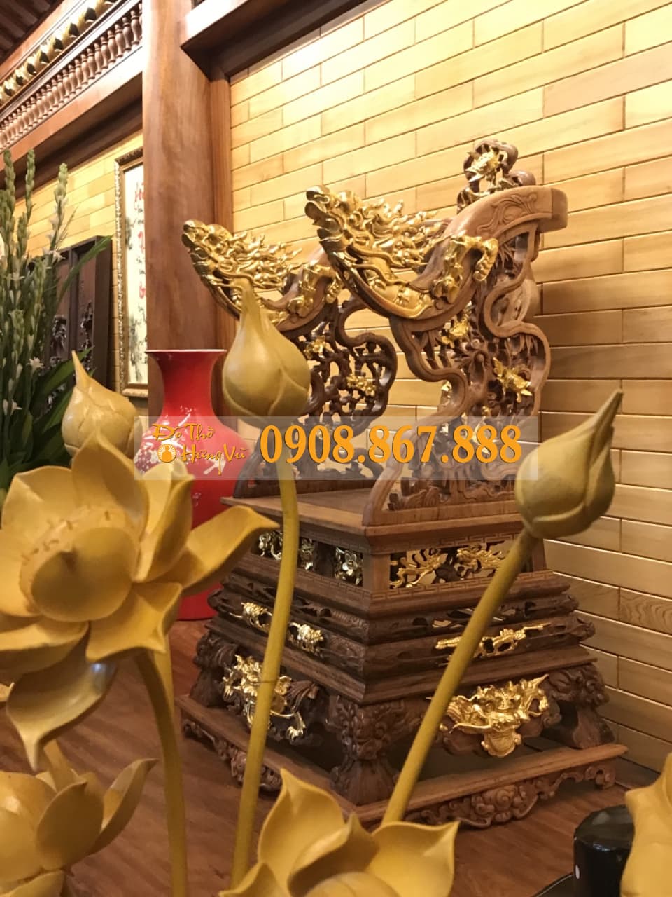 Ngai Thờ Bằng Gỗ Gụ 001 Ngai Thờ Bằng Gỗ Gụ 001