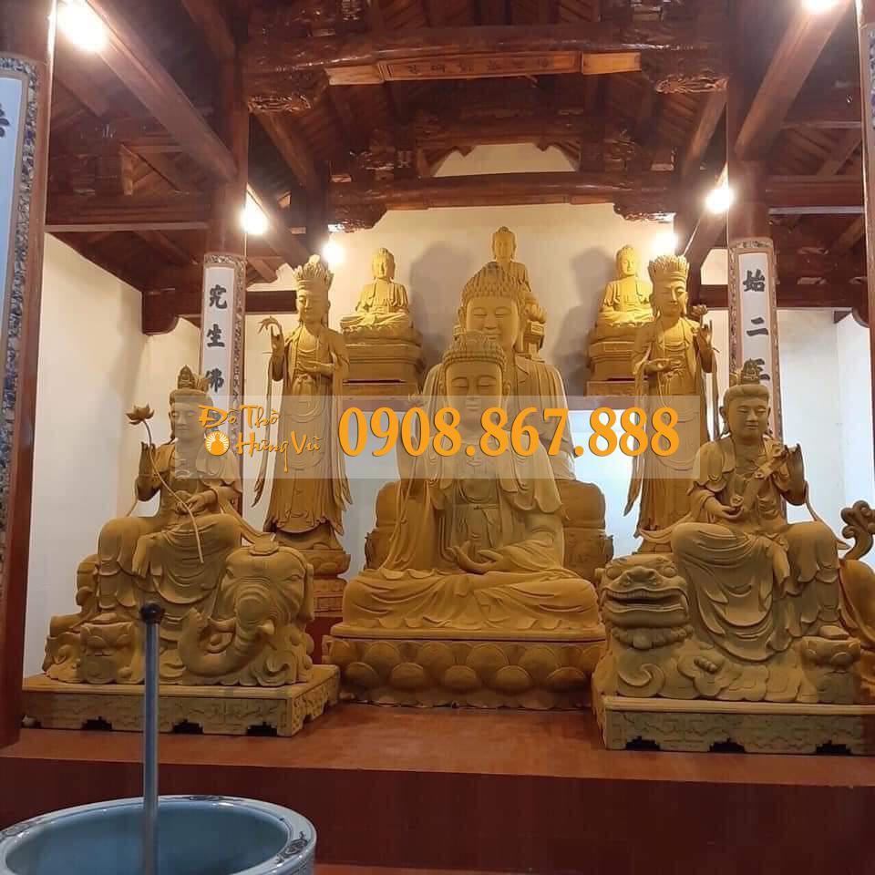 Tượng văn thù và phổ hiền bồ tát 02 Tượng văn thù và phổ hiền bồ tát 02