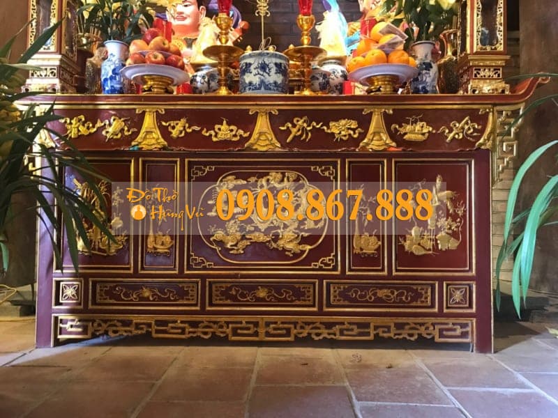 mẫu bàn thờ chấp tải tại chùa