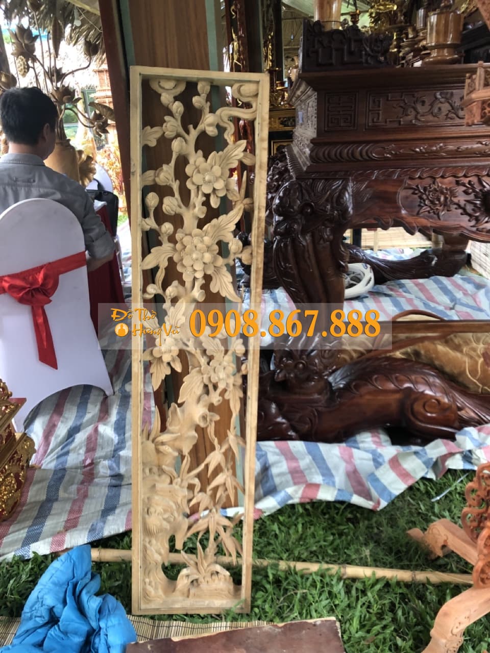 Tranh Tứ Quý Sơn Son Thếp Vàng Đẹp TTQ-01