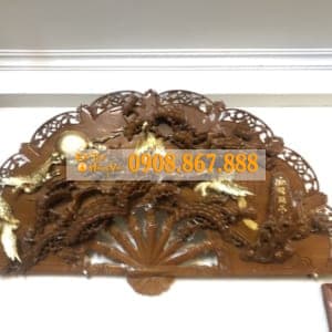 Quạt gỗ treo tường Tranh quạt mai điểu gỗ