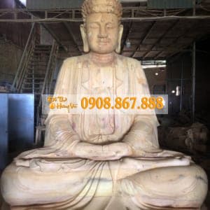 Tượng A Di Đà Gỗ mít 010