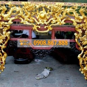 Cửa Võng Tứ Linh Sơn Son Thếp Vàng CV-2104