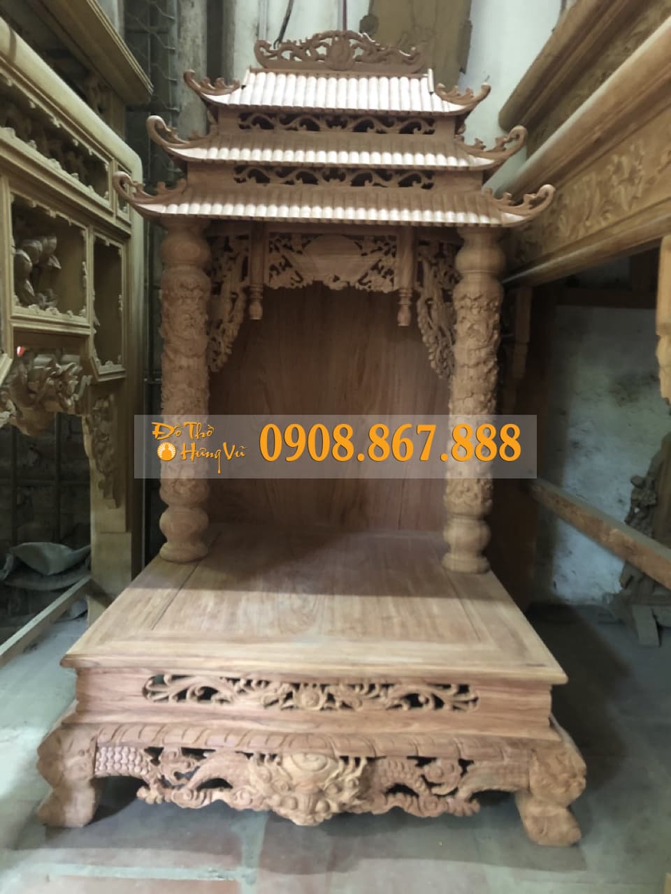 Bàn Thần Tài Gỗ Hương SĐ-1010 Bàn Thần Tài Gỗ Hương SĐ-1010