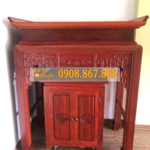 Bàn Thờ Triện Sen gỗ Hương Đỏ 01