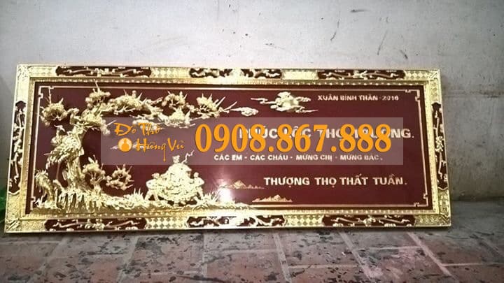Mẫu tranh mừng thọ đẹp