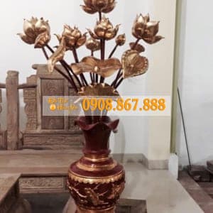 Hoa Sen Gỗ Mít HS-0023 Hoa Sen Gỗ Mít HS-0023