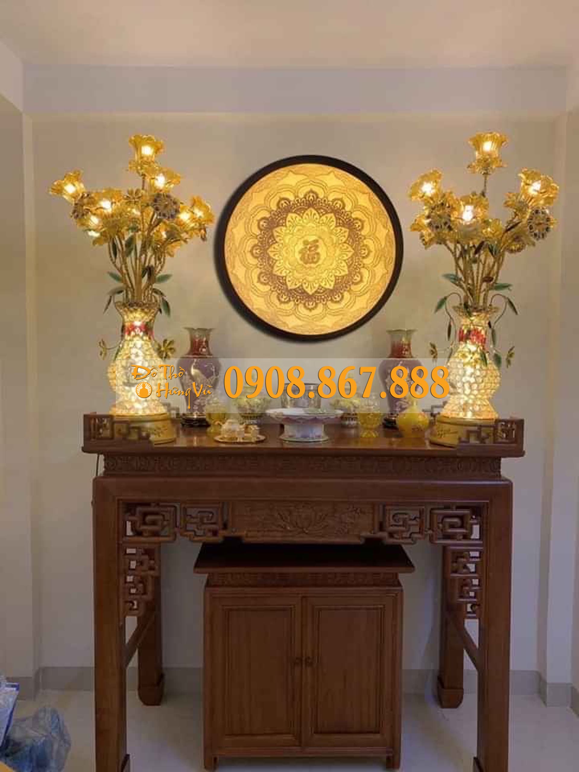 Án Gian Sen Gỗ Hương