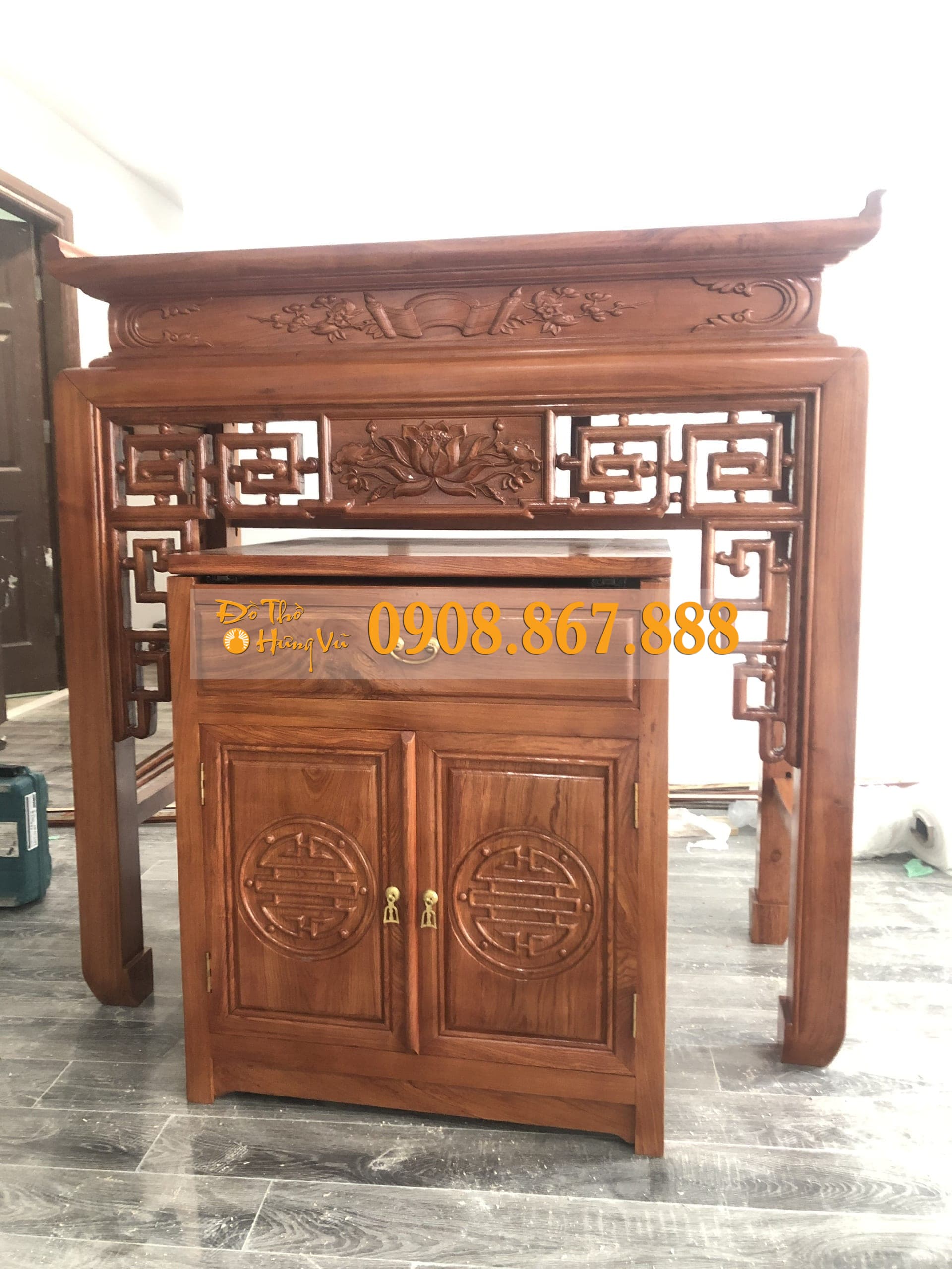Mẫu bàn thờ đẹp mà Đồ Thờ Hưng Vũ cung cấp
