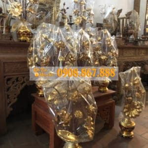 Hoa Sen Bằng Gỗ Mít Sơn Son HS-0024