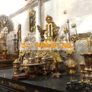 Bộ Đài Nến Phun PU Sơn Son Bộ Đài Nến Phun PU Sơn Son