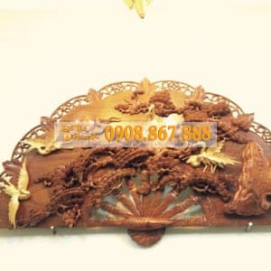 Quạt tranh hàng đẹp gỗ gụ