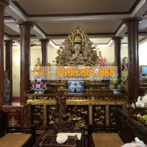 Tượng Chuẩn Đề Bồ Tát Gỗ Mít 03