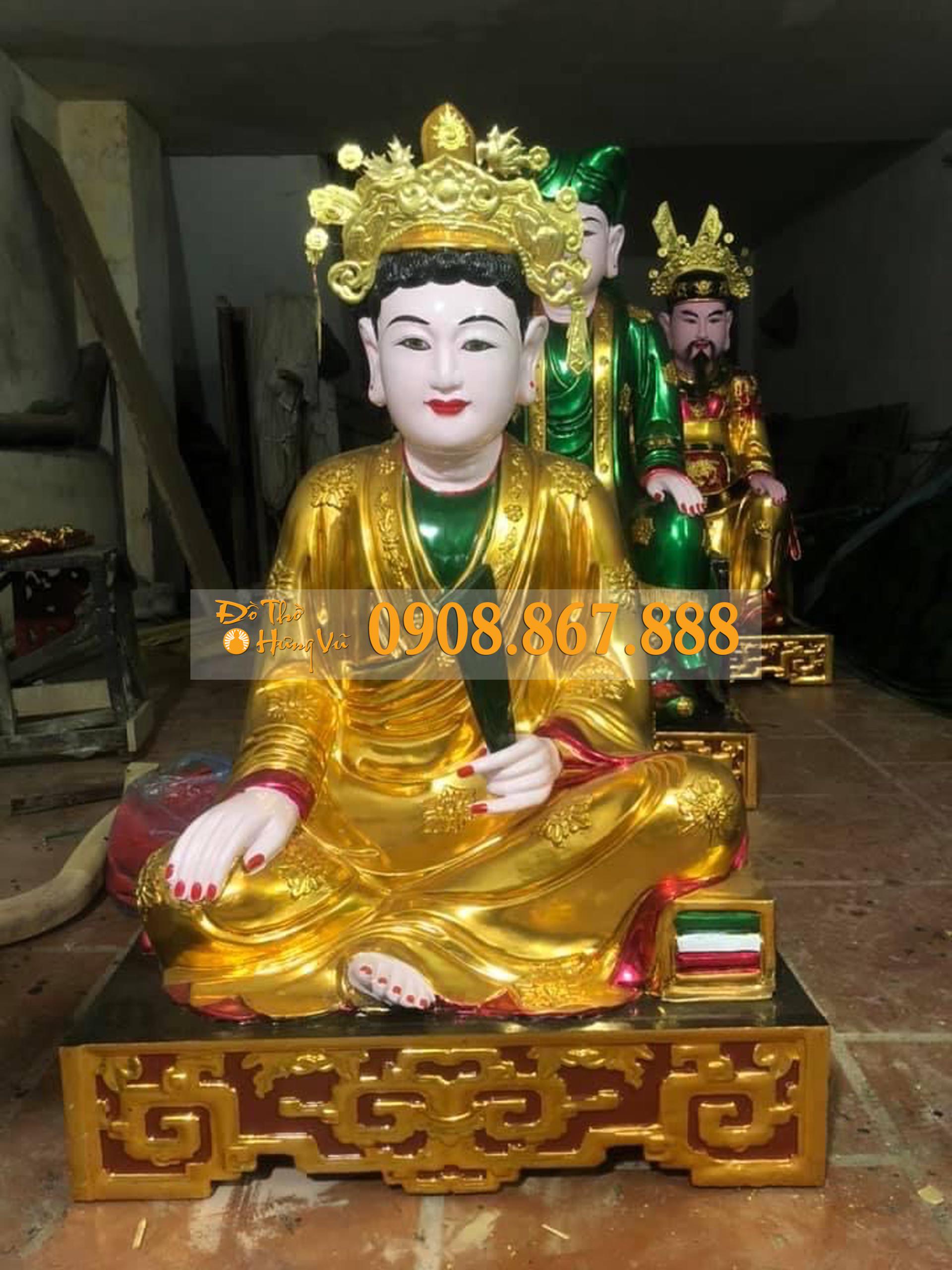 Tượng Tam Tòa Thánh Mẫu Gỗ Mít 13 Tượng Tam Tòa Thánh Mẫu Gỗ Mít 13