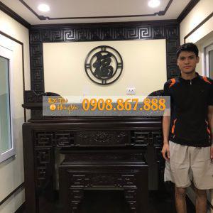 Bàn Thờ Triện Sen Hương Đá 042