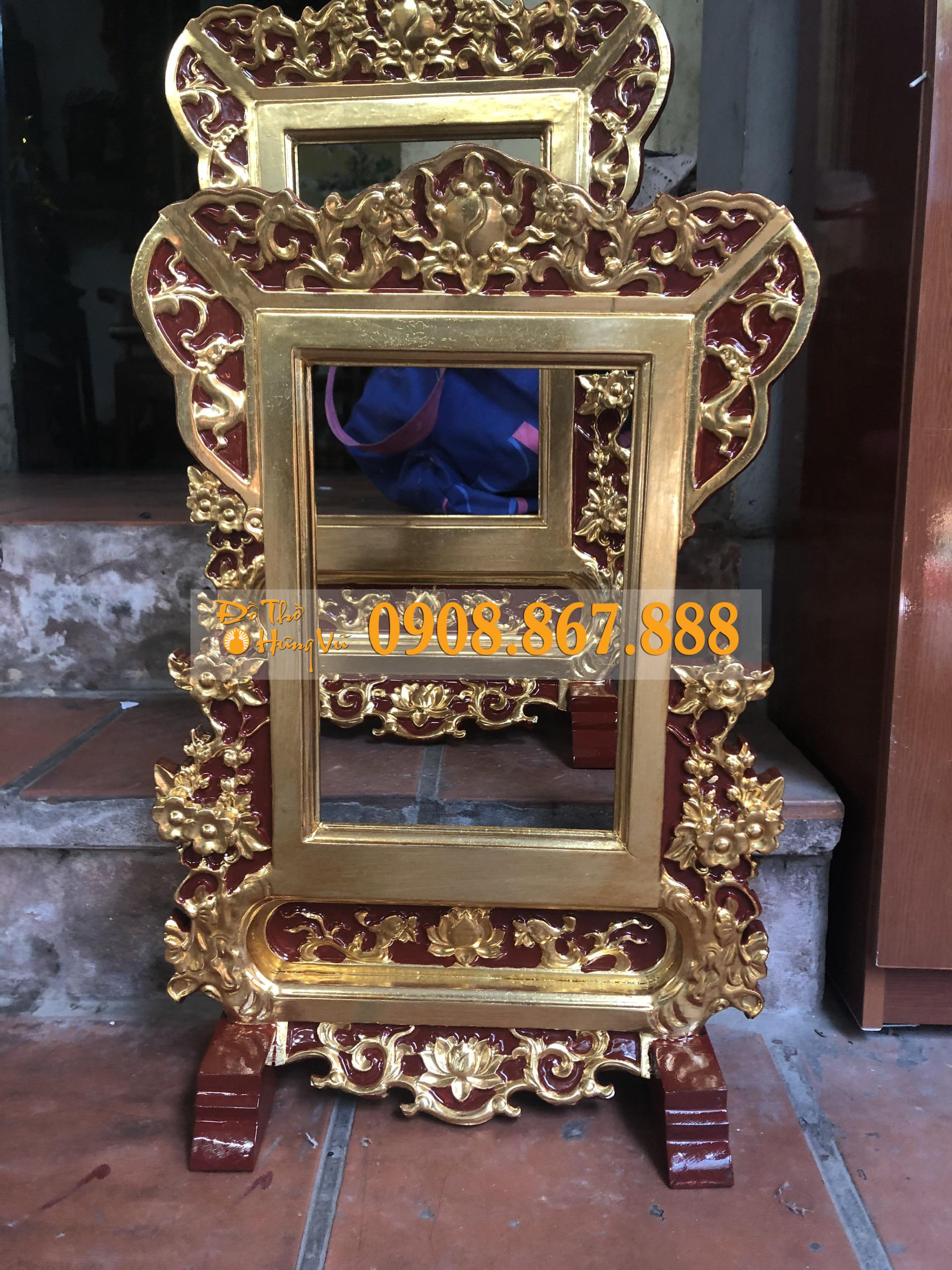 Khung Ảnh Gỗ Mít Sơn Son KA-001 Khung Ảnh Gỗ Mít Sơn Son KA-001