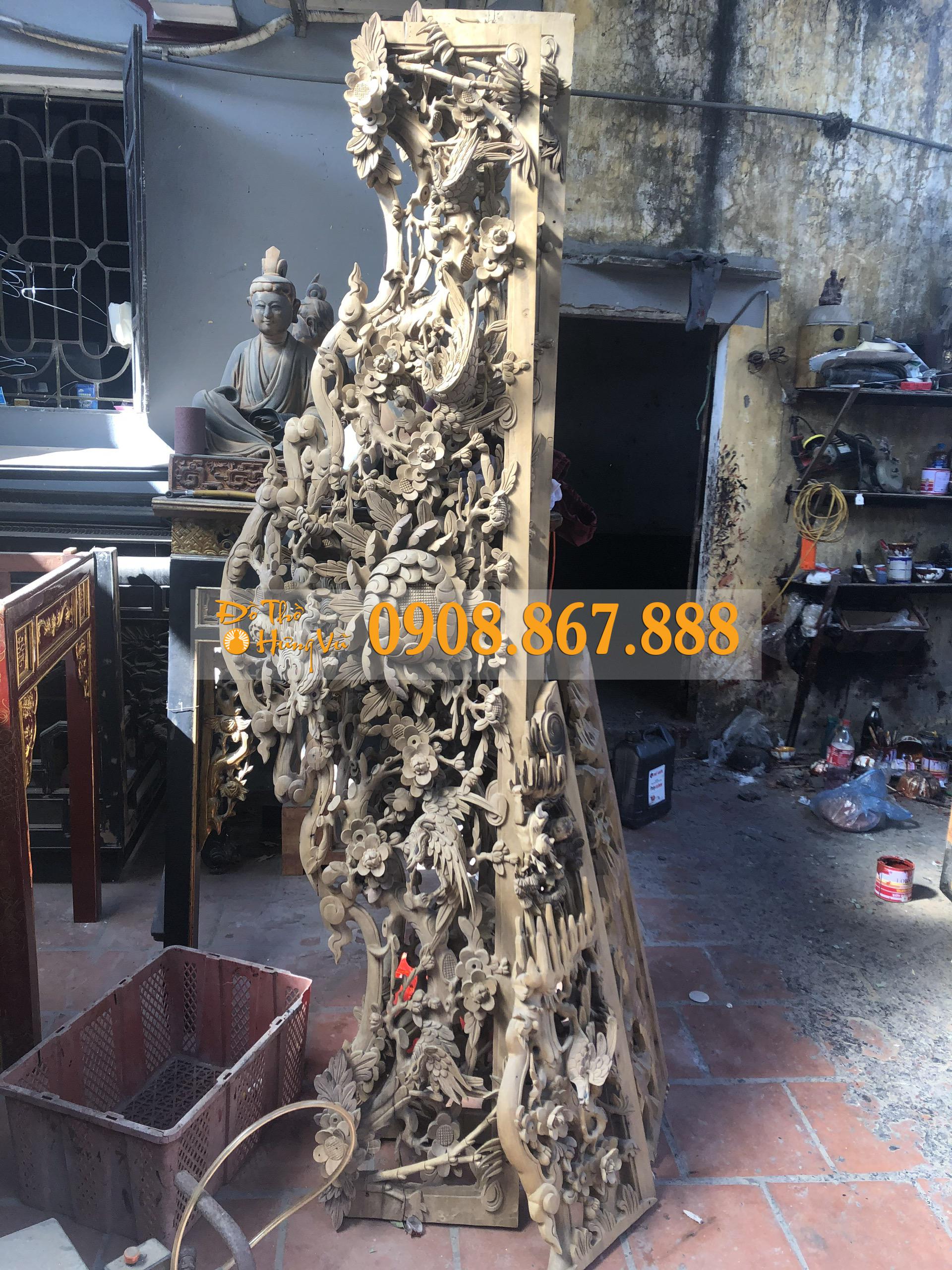 Cửa Võng Mai Điểu gỗ dổi Cửa Võng Mai Điểu gỗ dổi