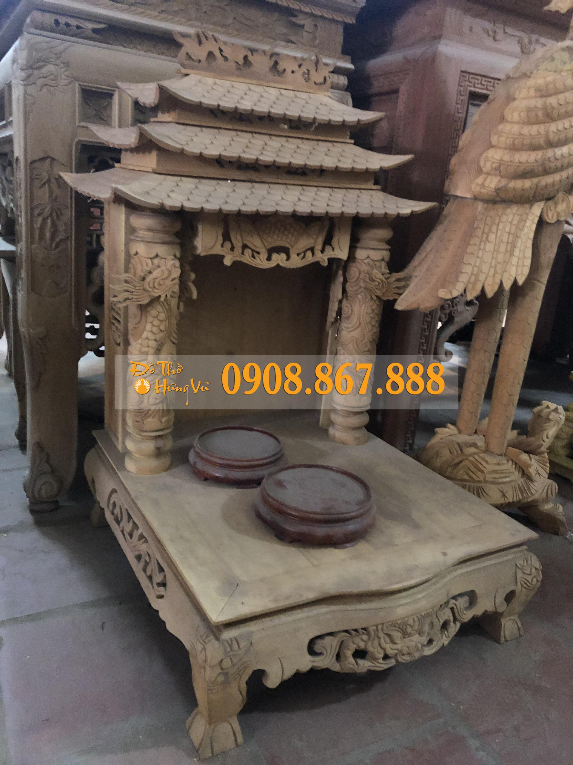 Bàn Thờ Thần Tài Gỗ Mít SĐ-1013 Bàn Thờ Thần Tài Gỗ Mít SĐ-1013