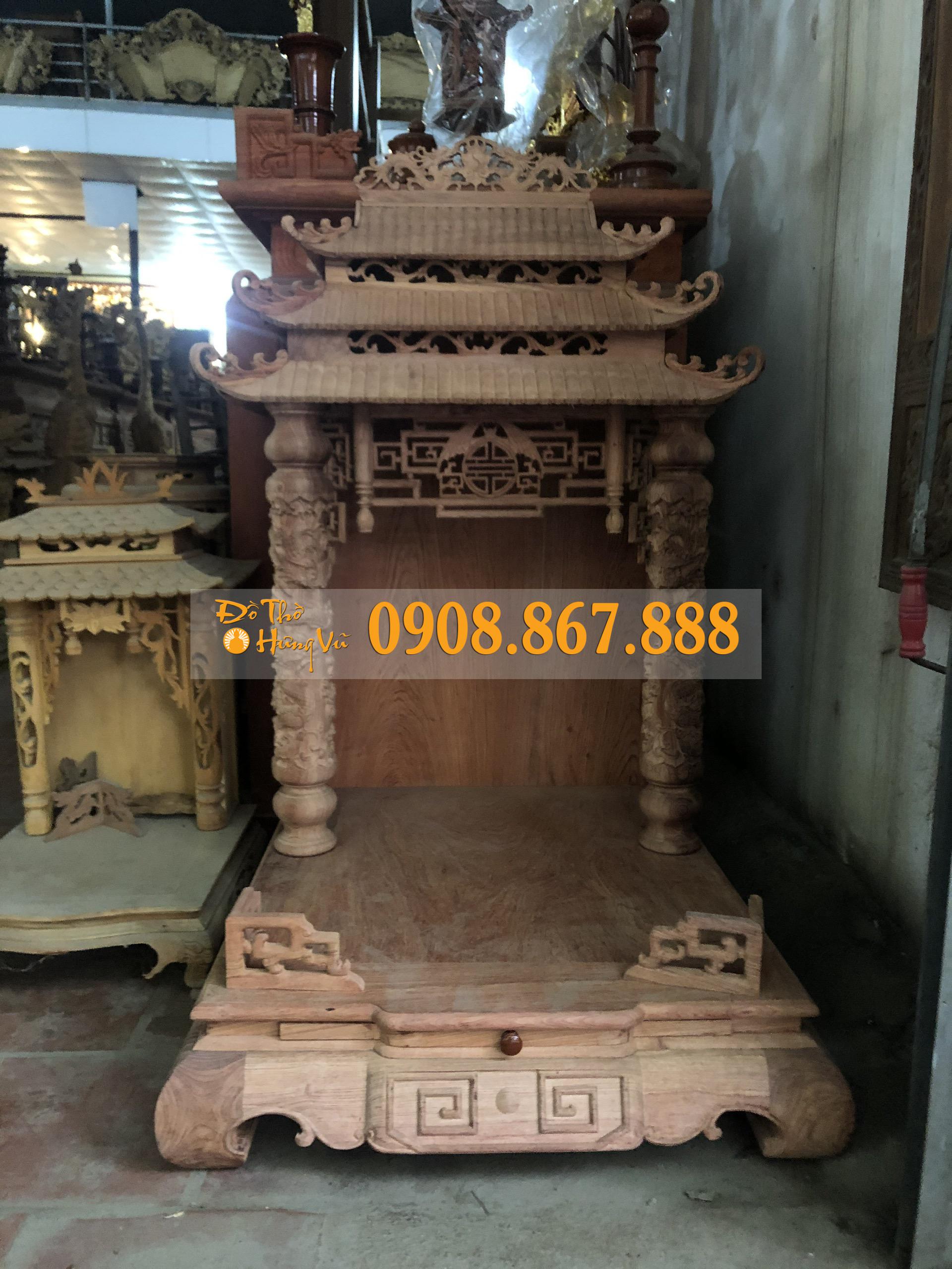 Bàn Thờ Thần Tài Gỗ Hương Đẹp SĐ-1013 Bàn Thờ Thần Tài Gỗ Hương Đẹp SĐ-1013