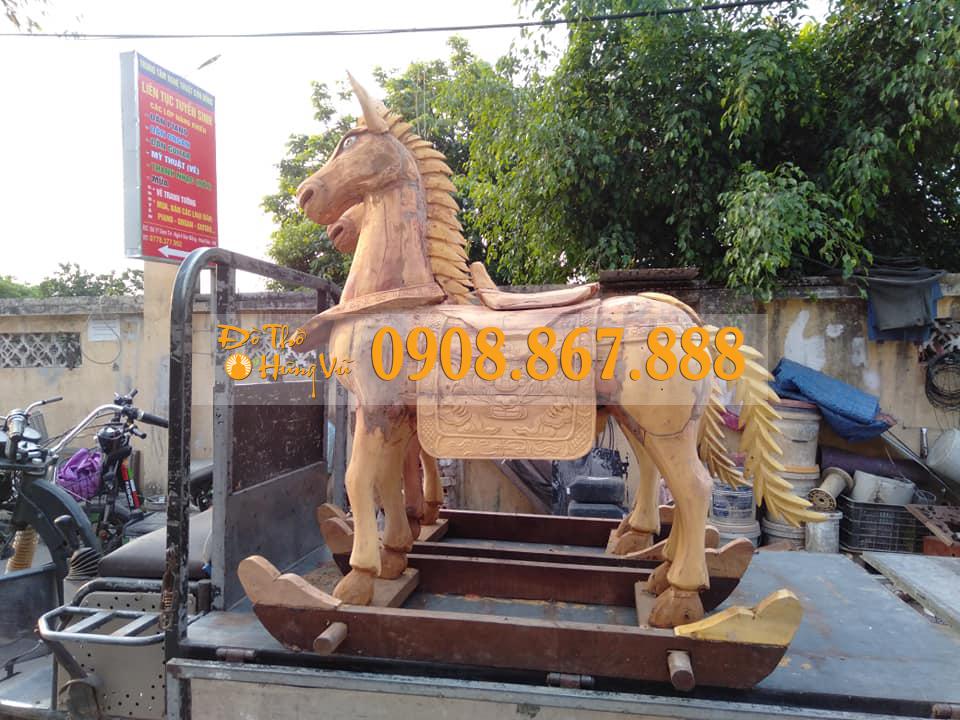 Ngựa Thờ Gỗ Mít NT-04 Ngựa Thờ Gỗ Mít NT-04