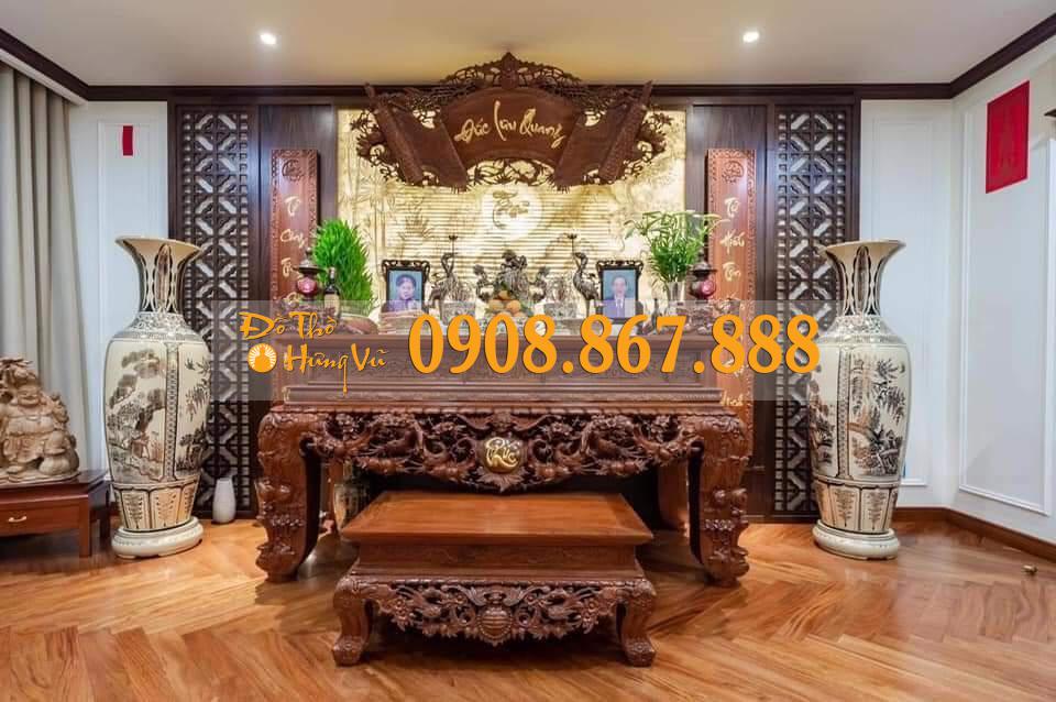 Sập thờ mai điểu gỗ gụ