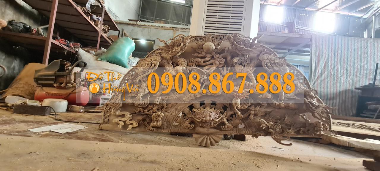 Tranh quạt gỗ tứ linh Tranh quạt gỗ tứ linh