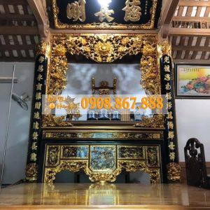 Hoành Phi Câu Đối Bằng Gỗ Mít HPCD-010 Hoành Phi Câu Đối Bằng Gỗ Mít HPCD-010