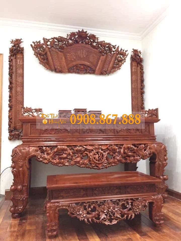 Sập Thờ Hương Đá Mẫu Mai Điểu-0030 Sập Thờ Hương Đá Mẫu Mai Điểu-0030