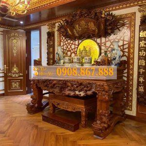 Sập thờ gỗ hương