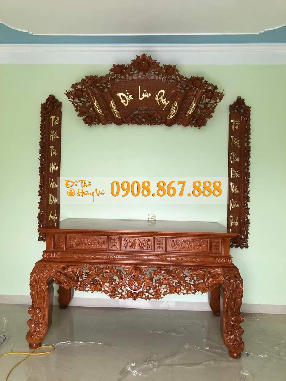 Sập Thờ Hương Đá Mẫu Mai Điểu-0015 Sập Thờ Hương Đá Mẫu Mai Điểu-0015