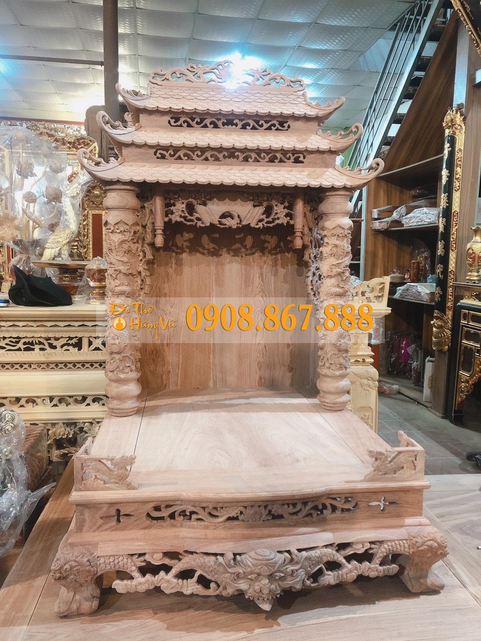 Bàn Thờ Thần Tài Gỗ Hương SĐ-1016 Bàn Thờ Thần Tài Gỗ Hương SĐ-1016