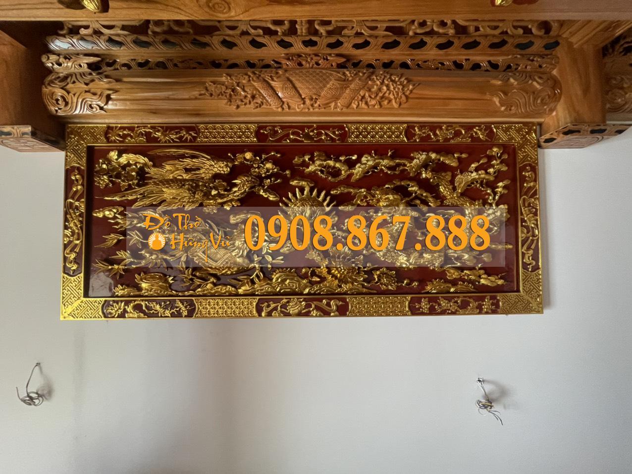 Tranh Gỗ Tứ Linh Sơn Thếp TGTL-13 Tranh Gỗ Tứ Linh Sơn Thếp TGTL-13