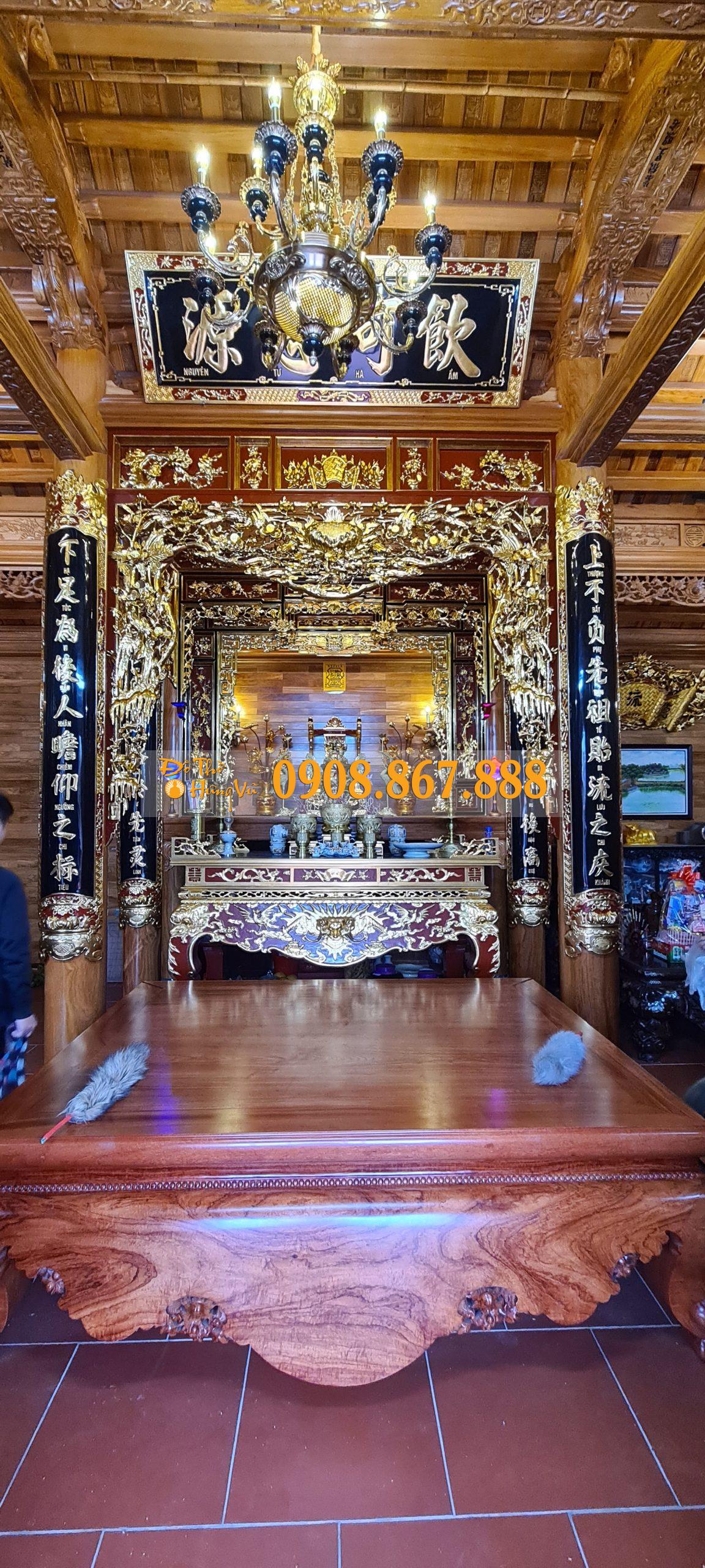 Cửa Võng Thờ Gỗ Dổi CV-0207 Cửa Võng Thờ Gỗ Dổi CV-0207