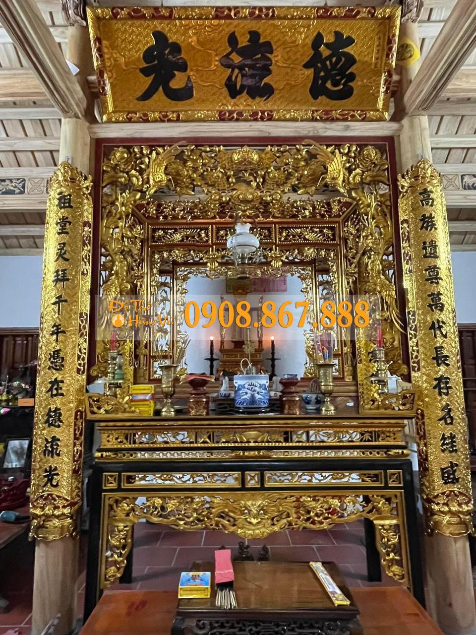 Cửa Võng Thờ Gỗ Dổi CV-0207 Cửa Võng Thờ Gỗ Dổi CV-0207