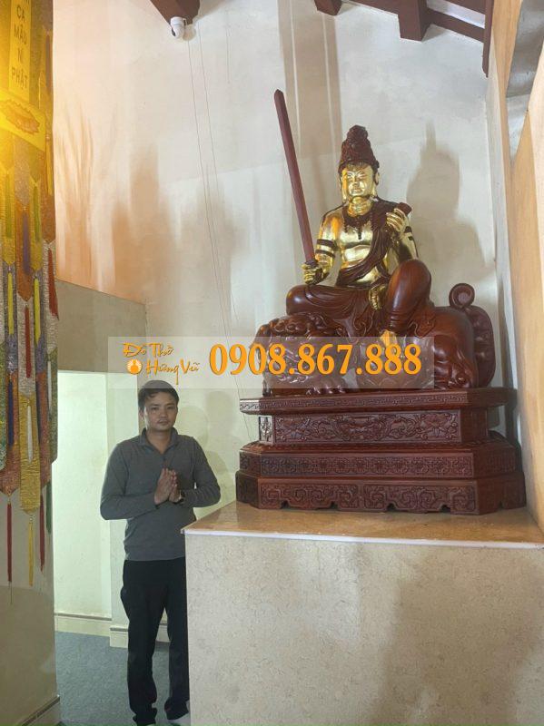 Thếp Vàng Tượng Phật Văn Thù Phổ Hiền