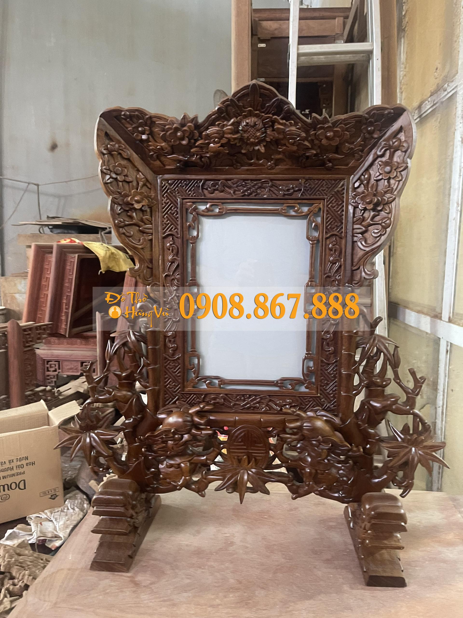 Mẫu khung ảnh thờ gỗ đẹp 002 Mẫu khung ảnh thờ gỗ đẹp 002