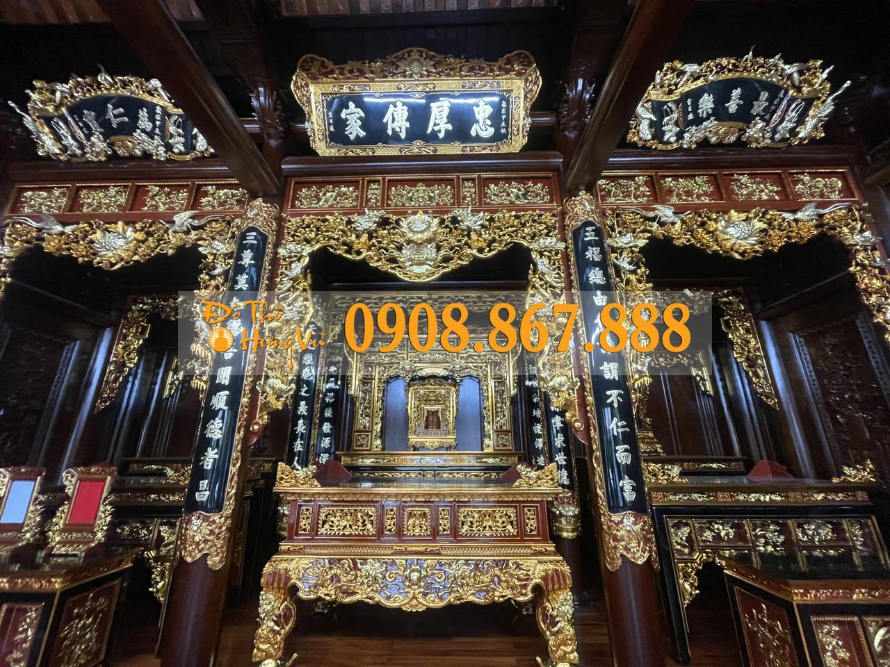Mẫu Nội Thất Phòng Thờ Cao Cấp 2025